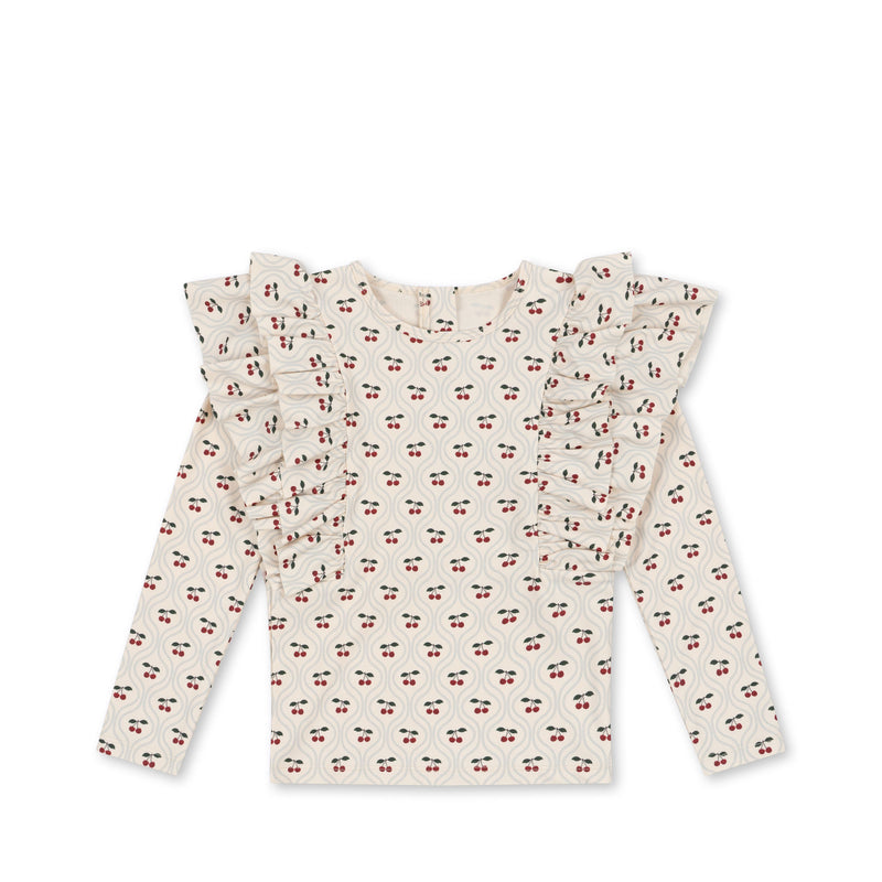 Konges Sløjd Manuka Cherry Motif Frill Blouse