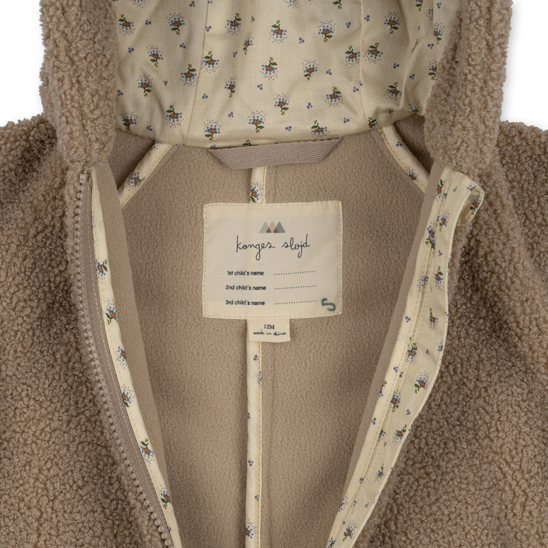 Konges Sløjd Oxford Tan Grizz Teddy Onesie