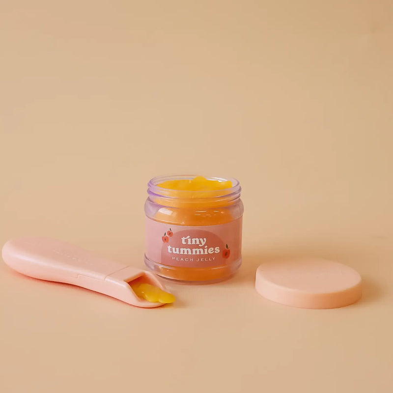 Tiny Harlow Tiny Tummies Peach Jelly Jar And Spoon