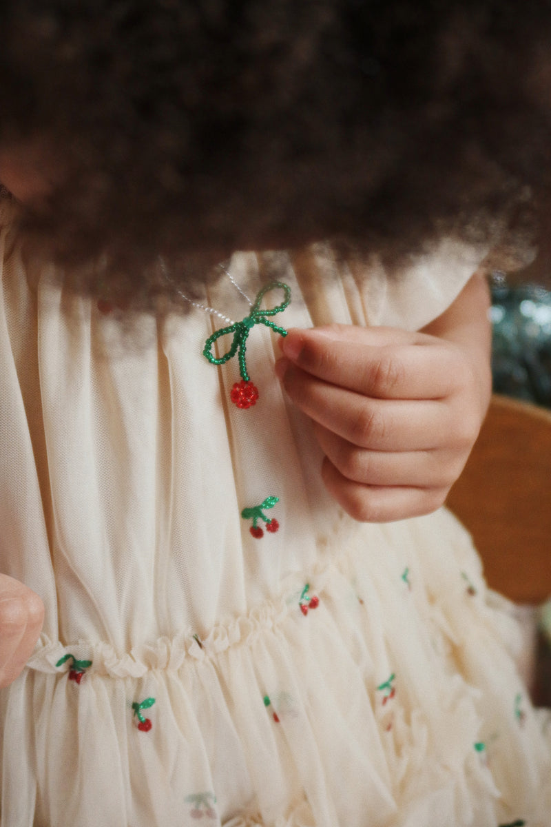 Konges Sløjd Pearly Cherry Bow Jewellery Set