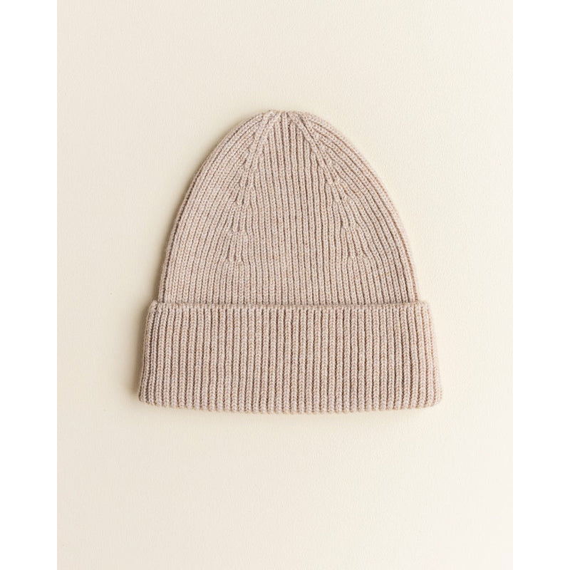 Hvid Mama Sand Merino Wool Fonzie Beanie