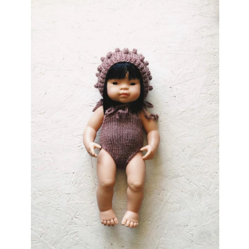 Tadaaam Knit Romper And Popcorn Bonnet - 38cms