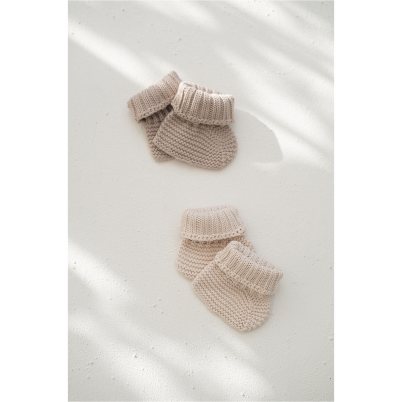 Illoura Natural Alba Knit Booties