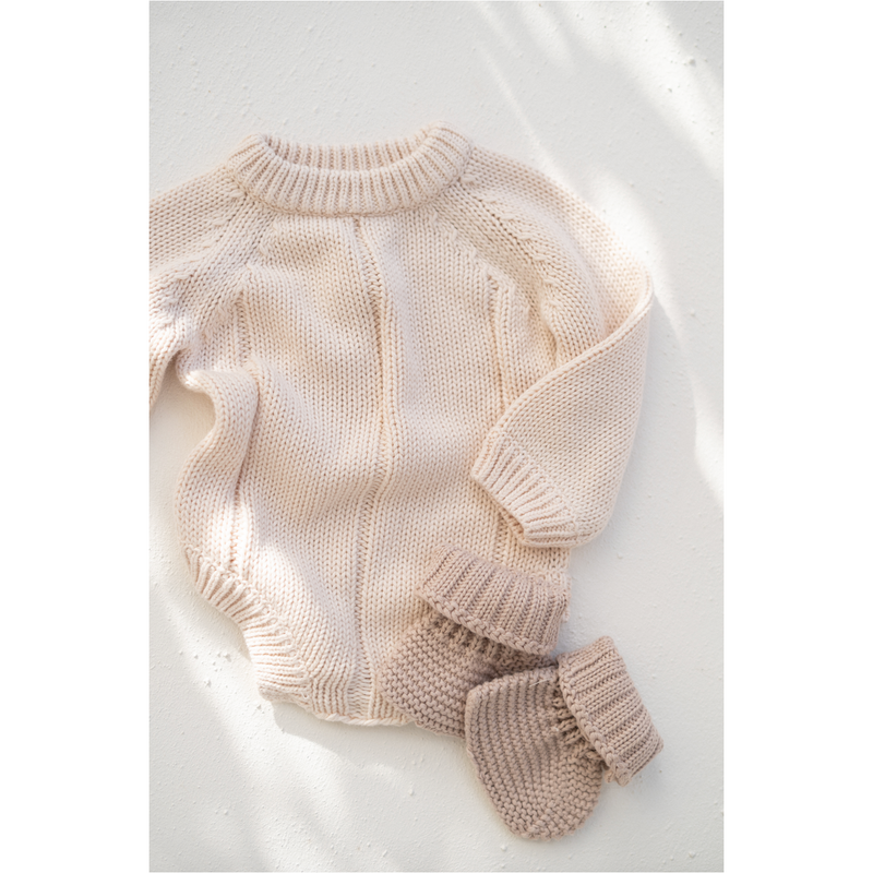 Illoura Natural Tallow Knit Romper