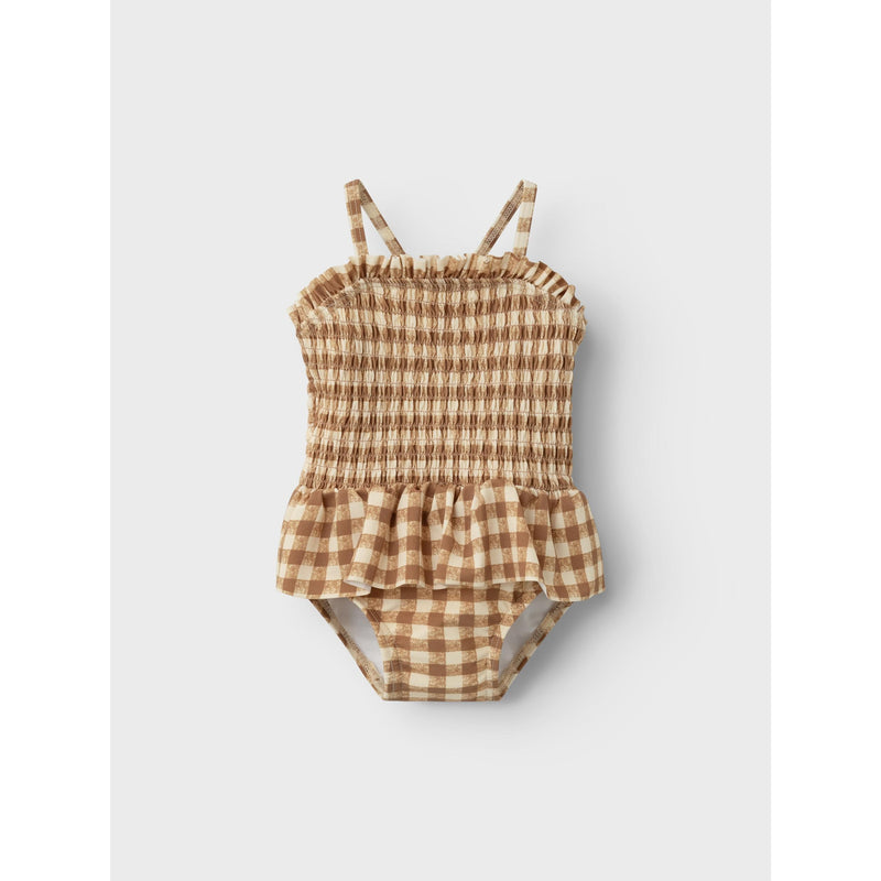 Lil' Atelier Chipmunk Frill Check Swimsuit