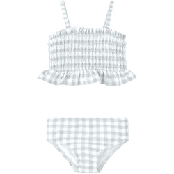 Lil' Atelier Harbour Mist Frill Check Bikini