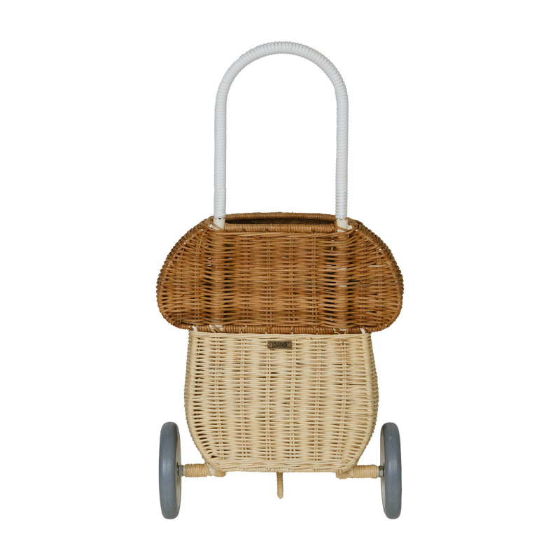 Olli Ella Natural Mushroom Rattan Luggy