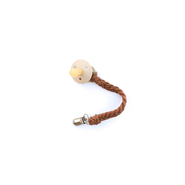 Oh Dubidu Cinnamon Cotton Pacifier Clip