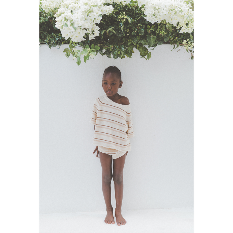 Illoura Apricot Stripe Essential Knit Bloomers