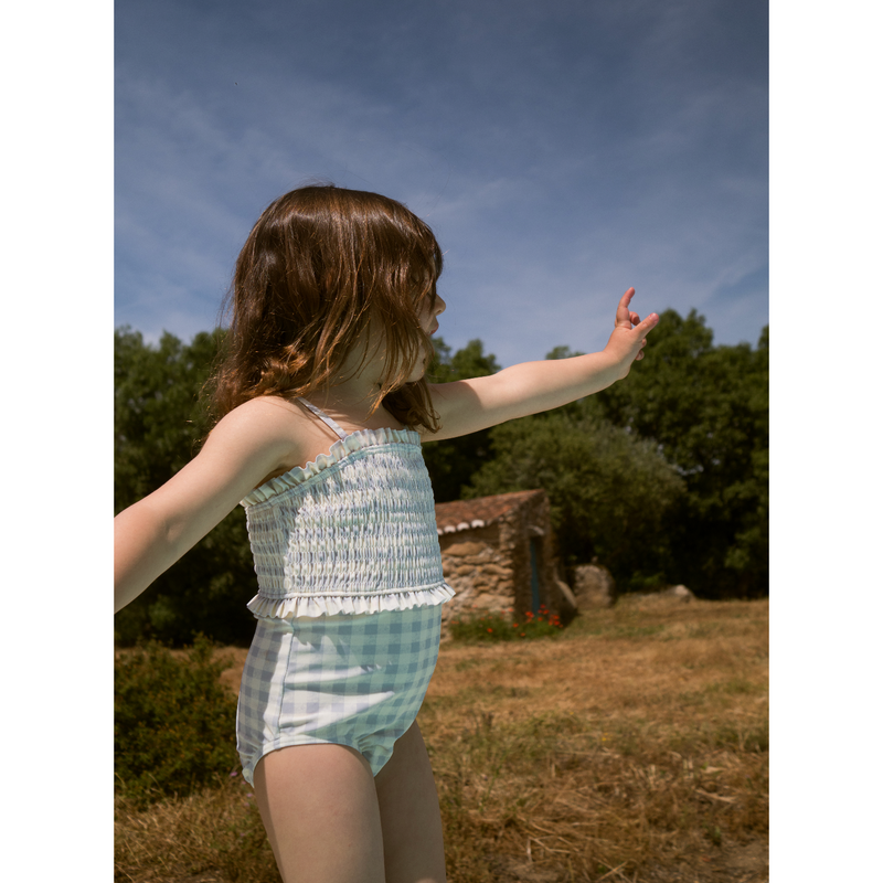 Lil' Atelier Chipmunk Frill Check Swimsuit