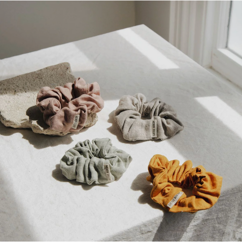 Little Beacon Sage Linen Scrunchie