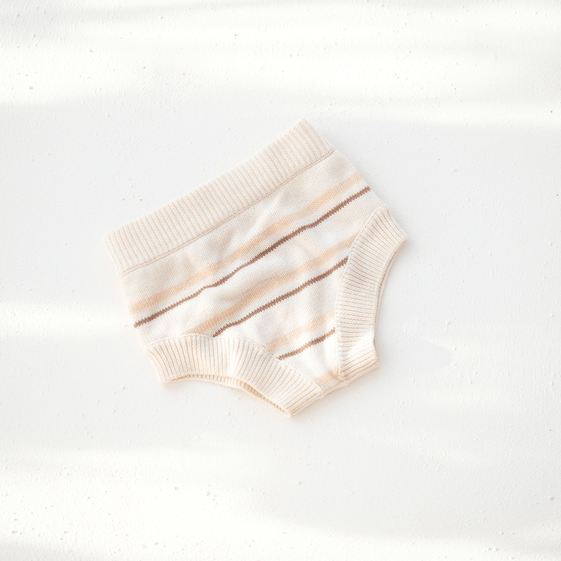 Illoura Apricot Stripe Essential Knit Bloomers