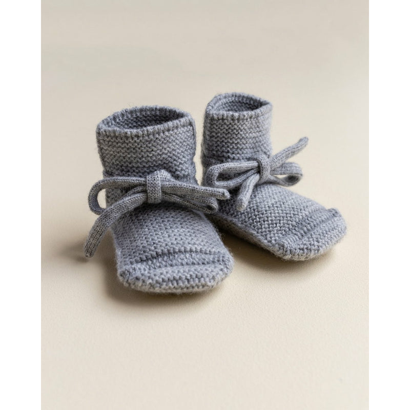 Hvid Grey Melange Merino Wool Booties